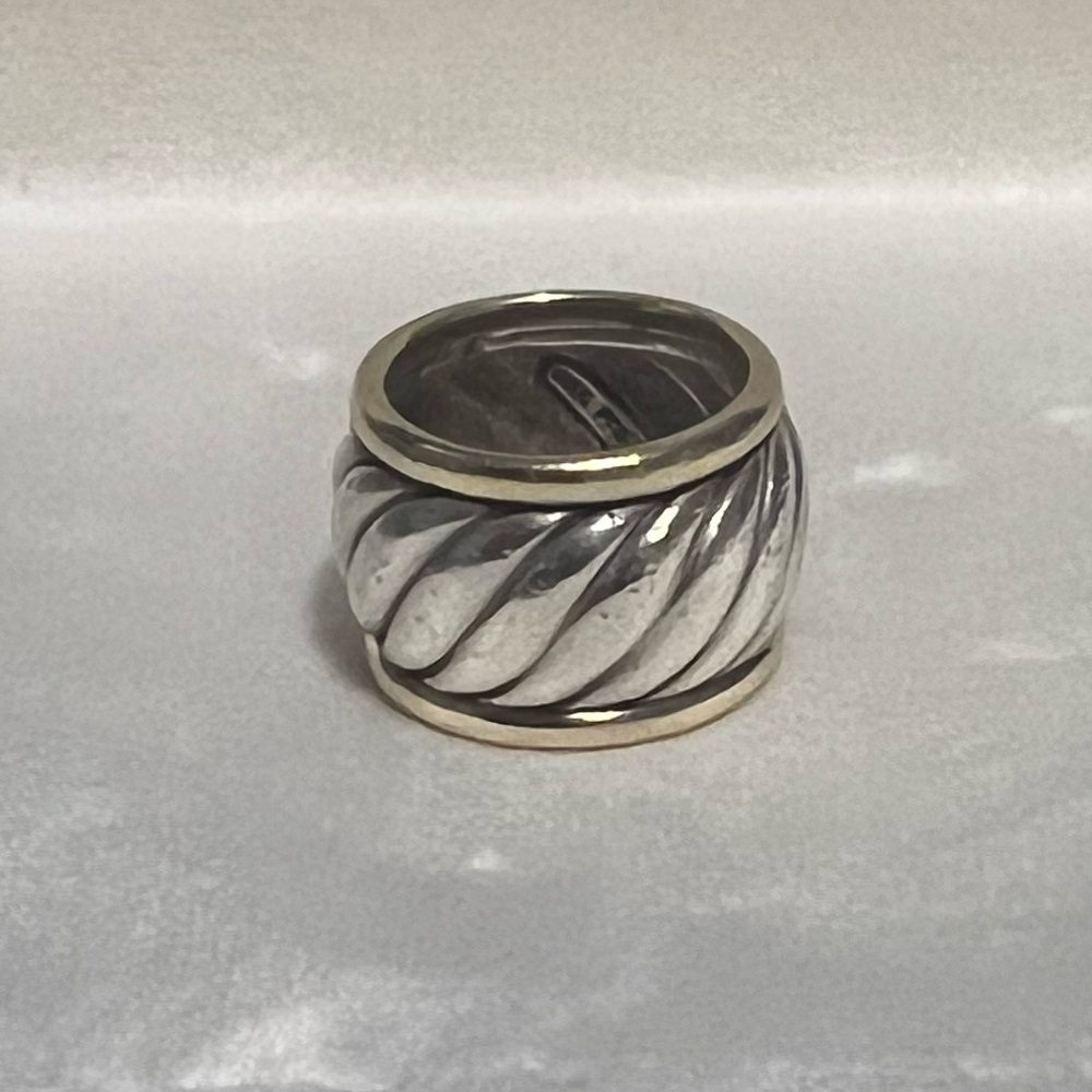 David Yurman Cigar Cable Thoroughbred wide Ring. Size 7.  Beautiful find! - Picture 7 of 12